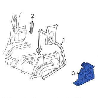 New OEM 2003-2004 Lincoln Aviator Center Left Seat Belt Receptacle, Part # 2C5Z-7860045-AAA