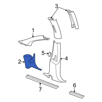 New OEM Genuine Plymouth, Left Kick Panel Trim - Part # PY77XDVAB