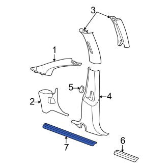 New OEM Genuine Plymouth, Rear Liftgate Trim Scuff Plate - Part # TN29WL5AB