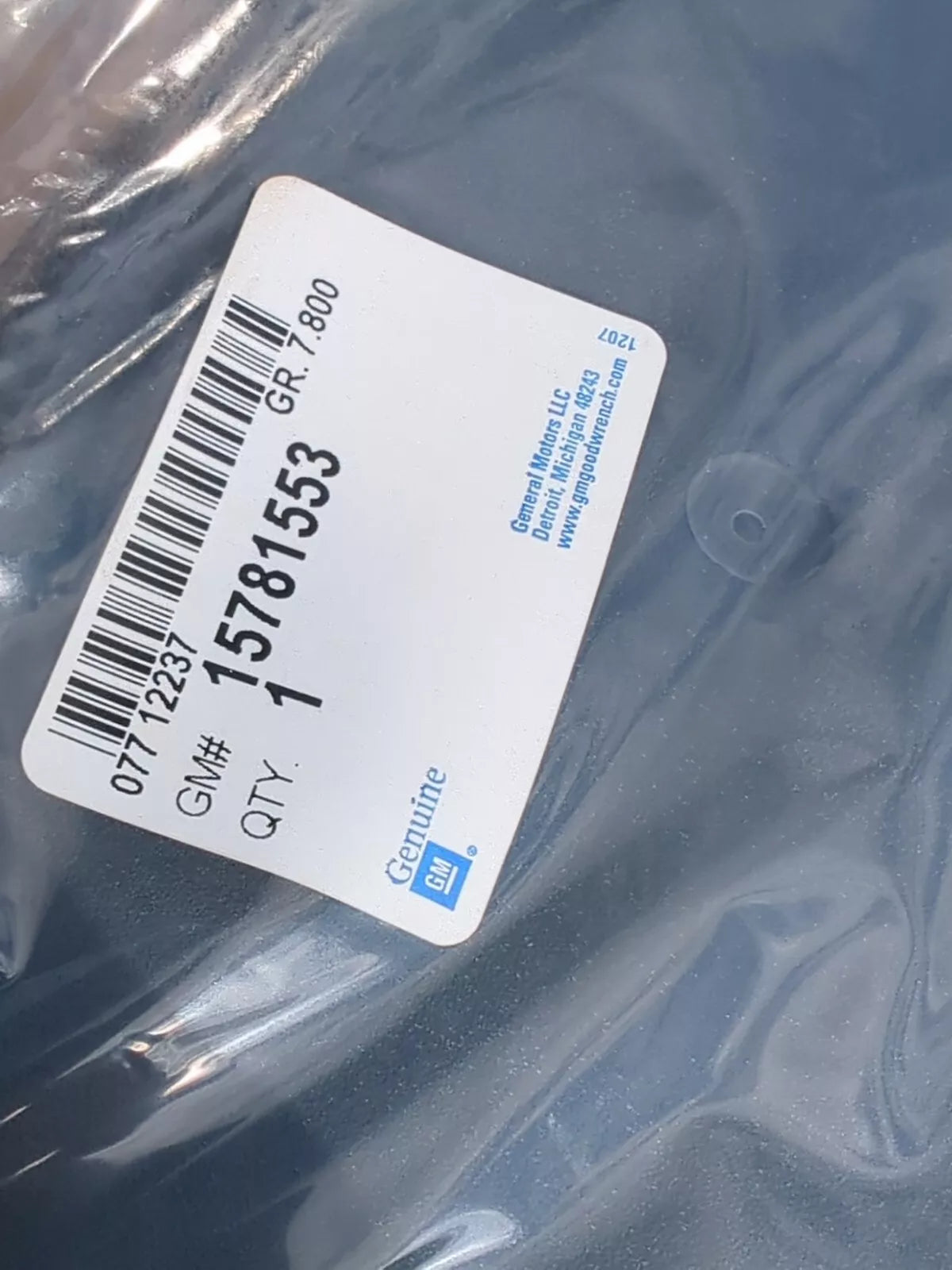 New OEM 2007-2011 GMC Sierra License Plate Mounting Bracket, Part # 15781553