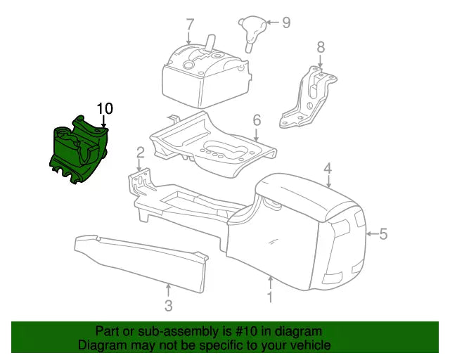 New OEM c Center Console Cup Holder, Part # XQ35XDVAA