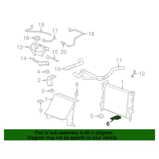 New OEM 1990-2025 GM Radiator Petcock Drain Plug, Part # 89025000