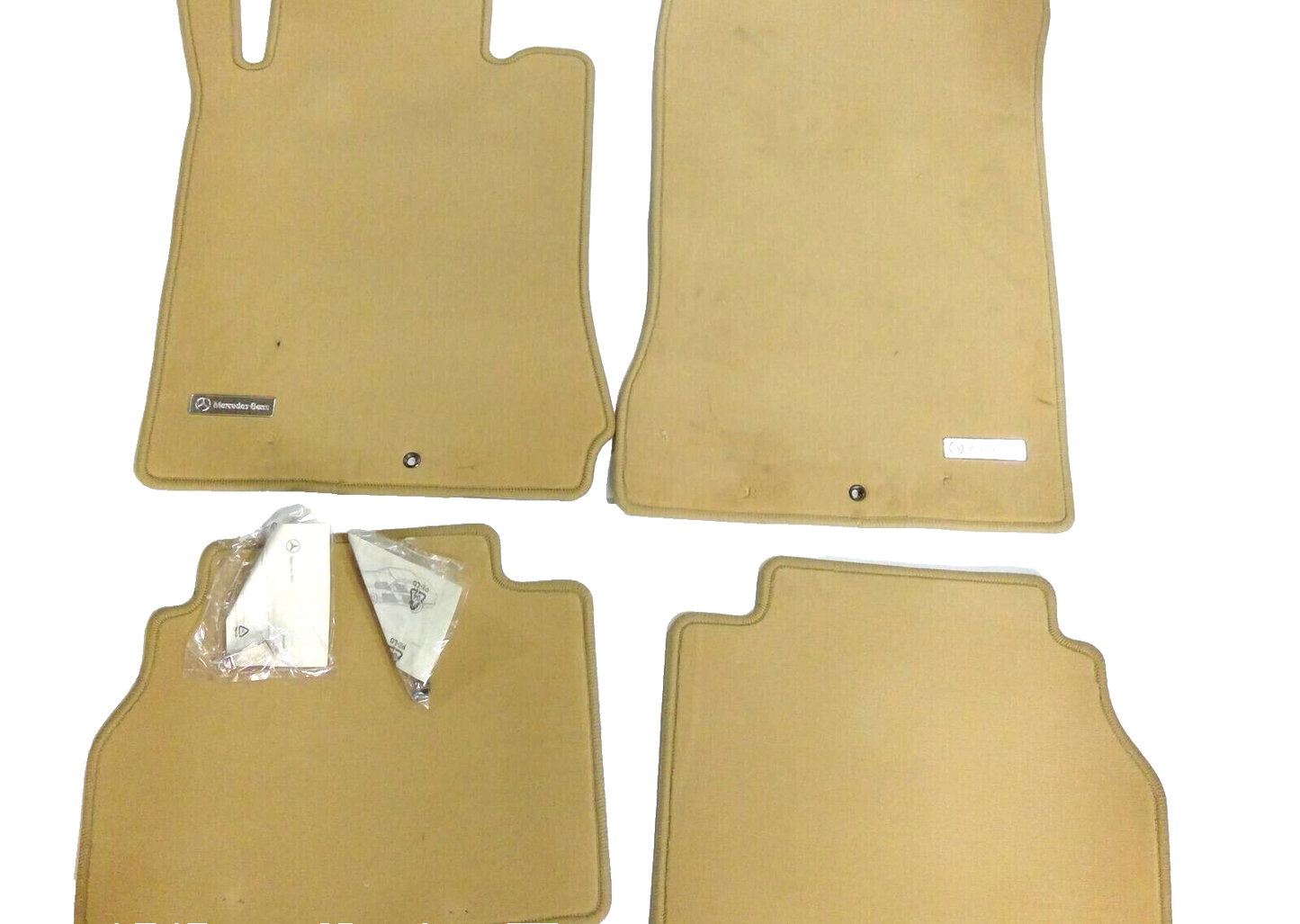 New OEM 95-02 Mercedes-Benz E-Class: OEM Factory Original Beige Velour Floor Mats - Part# B66293747