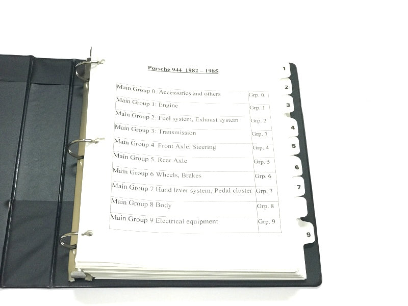 New 1982-1985 Porsche 944 Parts & Illustrations Manual, Part # WKD-000-011