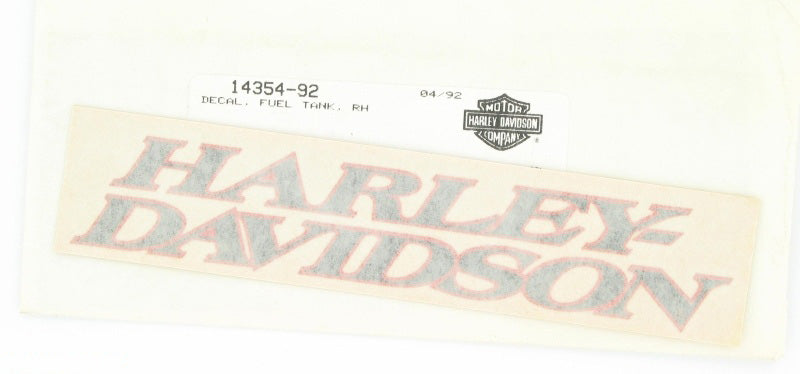 New OEM Genuine Harley-Davidson Decal Fuel Tank Right, 14354-92