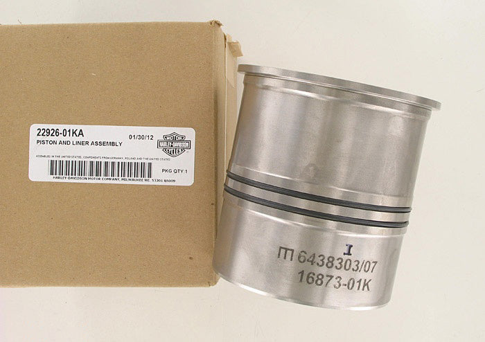 New OEM Genuine Harley-Davidson Piston And Liner Assembly, 22926-01KA
