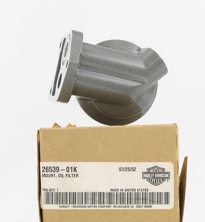 New OEM Genuine Harley-Davidson Oil Filter Mount, 26539-01K