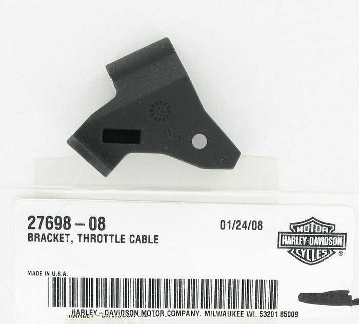 New OEM Genuine Harley-Davidson Bracket Throttle Cable, 27698-08