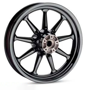 New OEM Genuine Harley-Davidson Wheel 9 Spoke 17X3 Front Black, 43300114