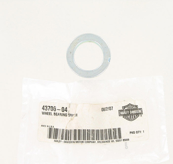 New OEM Genuine Harley-Davidson Wheel Bearing Spacer, 43706-04