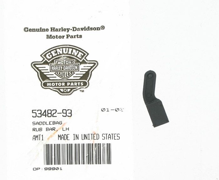 New OEM Genuine Harley-Davidson Rub Bar Left Saddlebag Latch, 53482-93