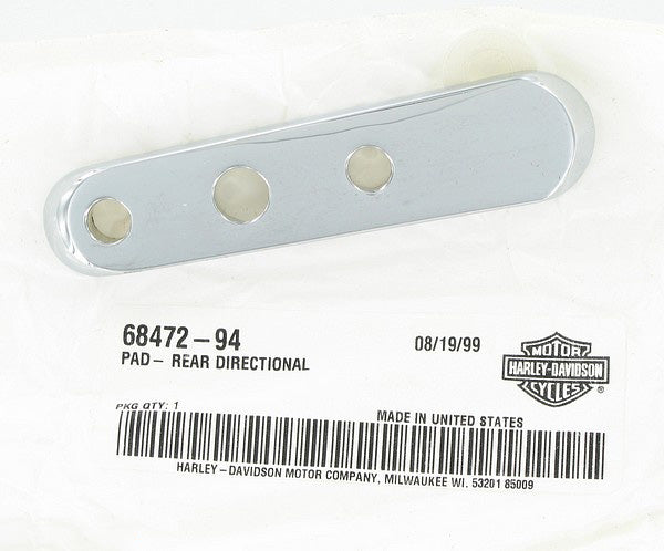 New OEM Genuine Harley-Davidson Pad Rear Directional Relocation (Kit 68471-97 A B C), 68472-94