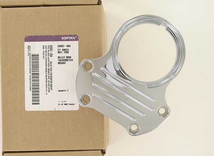 New OEM Genuine Harley-Davidson Billet Mini Tach Mount Handlebar Clamp, 68962-98A