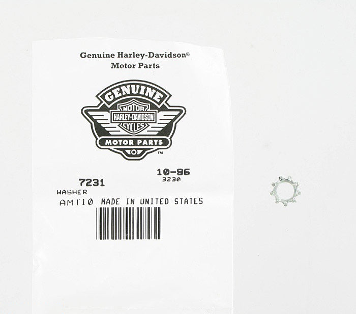 New OEM Genuine Harley-Davidson Lock Washer 1 4" External Tooth Countersunk, 7231
