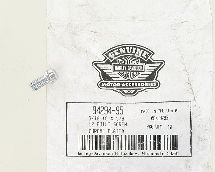 New OEM Genuine Harley-Davidson 5 Pack Screw Chrome 5 16-18, 94294-95