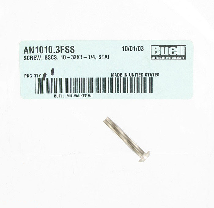 New OEM Genuine Harley-Davidson Screw 10-32 X 1 1 4" Button Head, AN1010.3FSS