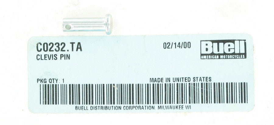 New OEM Genuine Harley-Davidson Clevis Pin, C0232.TA