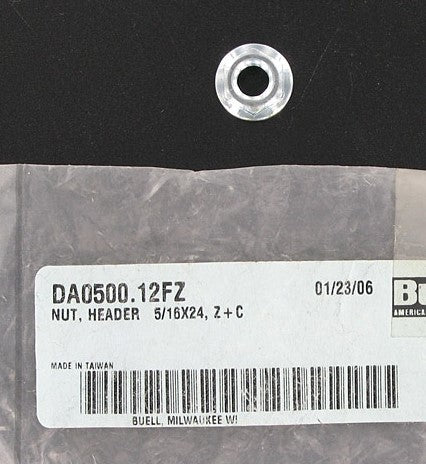 New OEM Genuine Harley-Davidson Nut Header 5 16"-24 Buell S3 Thunderbolt '00-'02, DA0500.12FZ