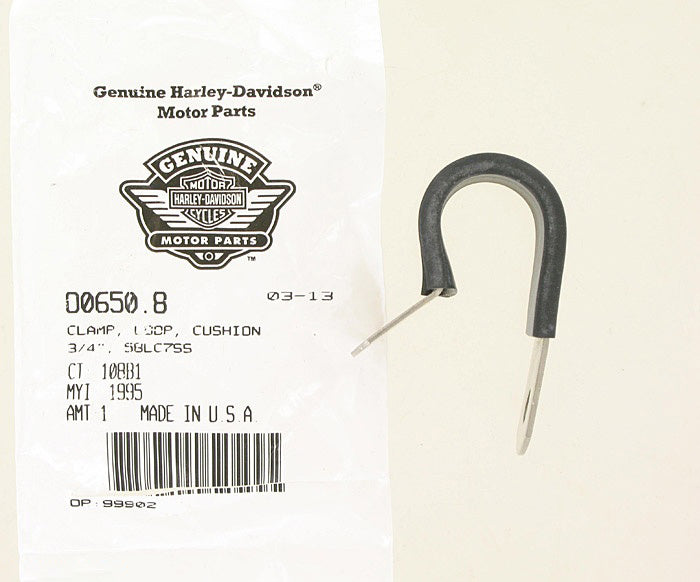 New OEM Genuine Harley-Davidson Clamp Loop Cushion 3 4", O0650.8