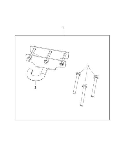 New Fits Chrysler Tow Rear Hook Kit - Part # 82210254