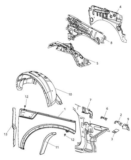 Panel Fender Inner