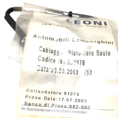 New OEM 1991-1996 Lamborghini Diablo Ceiling Lamp Wire Harness, Part # 0061008878