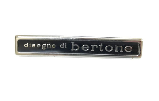 New OEM 1970-1976 Lamborghini Jarama Emblem "designo di & bertone" Plate, Part # 006108269