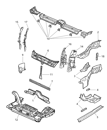 Crossmember Radiator Closure Panel