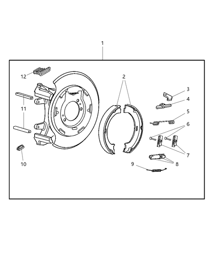 New 2003-2006 Fits Chrysler Liberty, Wrangler Parking-Rear Brake - Part # BHKP7328