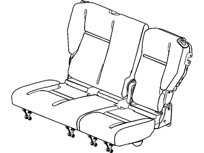 New 2009 Fits Chrysler PT Cruiser Rear Seat Cushion Cover - Part # 1LS781KAAA