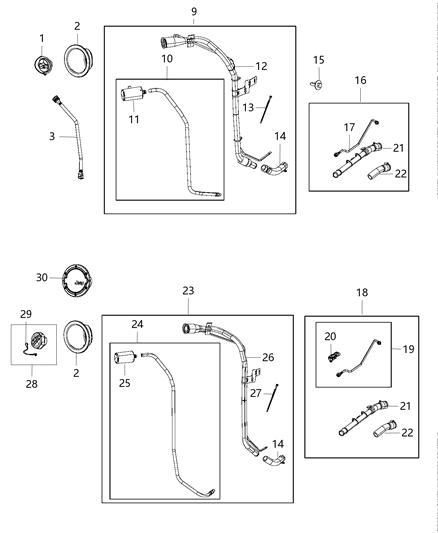 New 2013 Fits Chrysler Wrangler Door-Fuel Fill - Part # 5043036AA