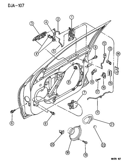 Handle Assembly, Door Outside