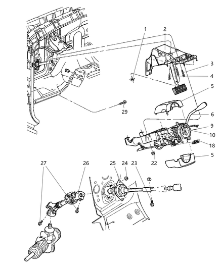 Column Steering Non Tilt