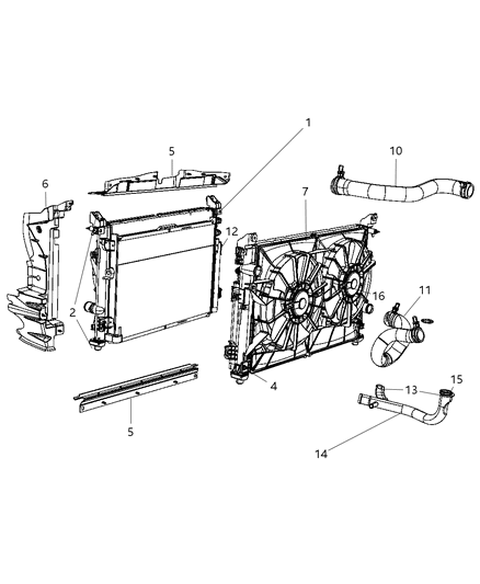 New 2004-2008 Fits Chrysler Pacifica Shield-Radiator - Part # 4809431AB