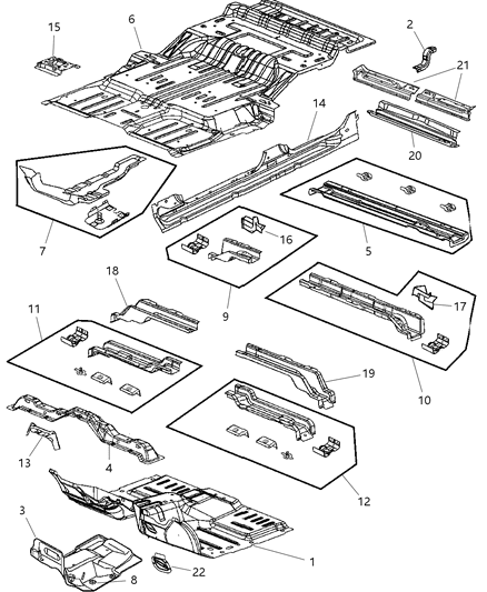 Crossmember Floor Pan