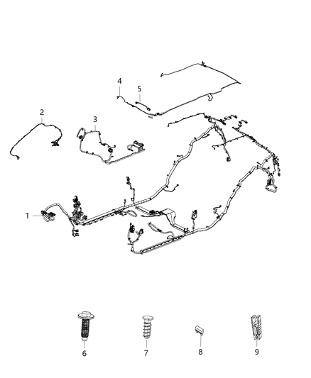 New 2015 Fits Chrysler Grand Cherokee Wiring-Body - Part # 68231284AC
