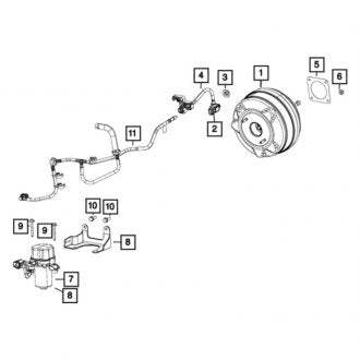 New OEM Power Brake Booster Vacuum Pump Fits, 2019-2024 Dodge Ram - Part # 4581991AB