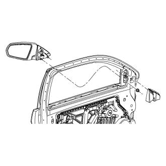 New OEM Front Right Door Mirror Fits, 2010 Chrysler Sebring - Part # 4657002AA