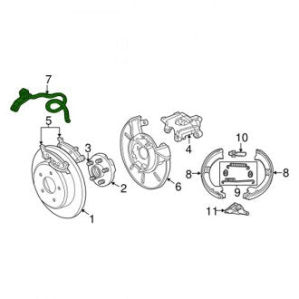 New OEM Rear Right Brake Hydraulic Hose Fits, 2001-2003, 2005-2006 Chrysler Town and Country - Part # 4721324AG