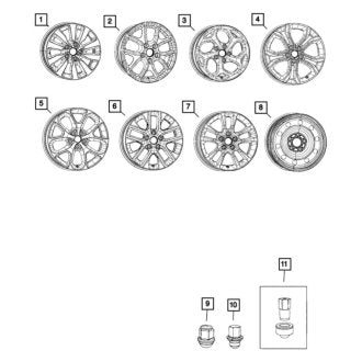 New OEM Wheel Fits, 2021-2024 Chrysler Pacifica - Part # 4755553AA