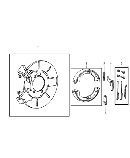 Spring Kit Brake Shoe Hold Down