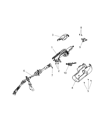 New 2008-2010 Fits Chrysler Grand Cherokee Column-Steering - Part # 5057801AC