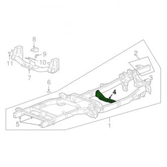 New OEM Transmission Crossmember Fits, 2002-2005 Dodge Ram - Part # 5073587AA