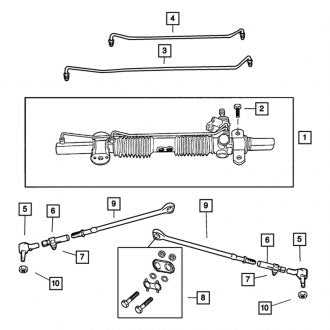 New OEM Rack and Pinion Assembly Fits, 2002-2004 Chrysler 300M - Part # 5083091AA