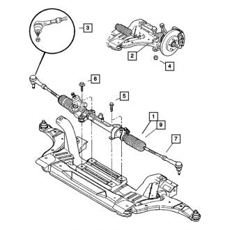 New OEM Rack and Pinion Assembly Fits, 2004-2005 Chrysler PT Cruiser - Part # 5093467AA