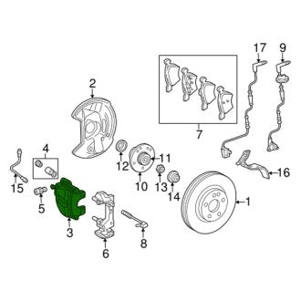 New OEM Front Right Disc Brake Caliper Fits, 2005 Chrysler Crossfire - Part # 5143224AA