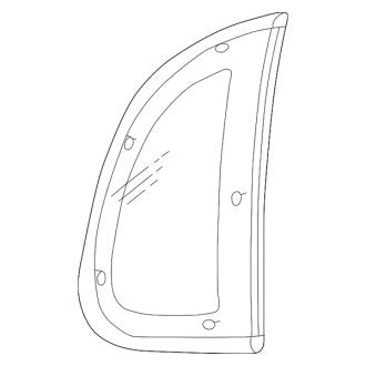 New OEM Rear Right Quarter Glass Fits, 2001-2010 Chrysler PT Cruiser - Part # 5257960AG