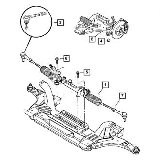 New OEM Rack and Pinion Assembly Fits, 2003-2010 Chrysler PT Cruiser - Part # 5272722AJ