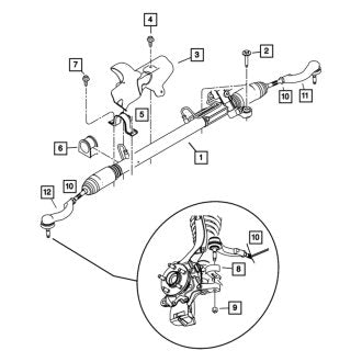 New OEM Rack and Pinion Assembly Fits, 2005-2006 Chrysler Sebring - Part # 5273777AA