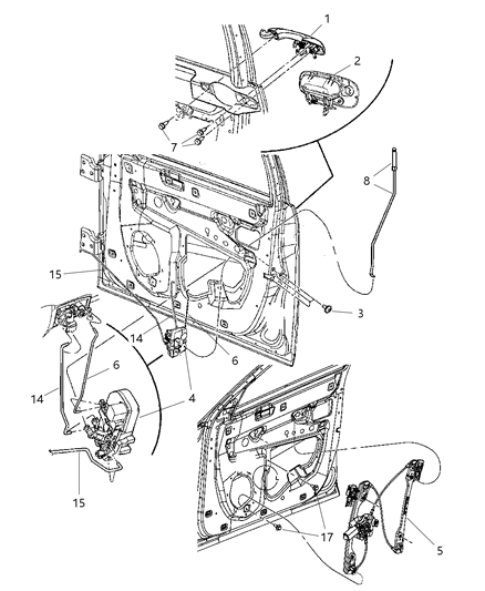Knob And Link Door Latch